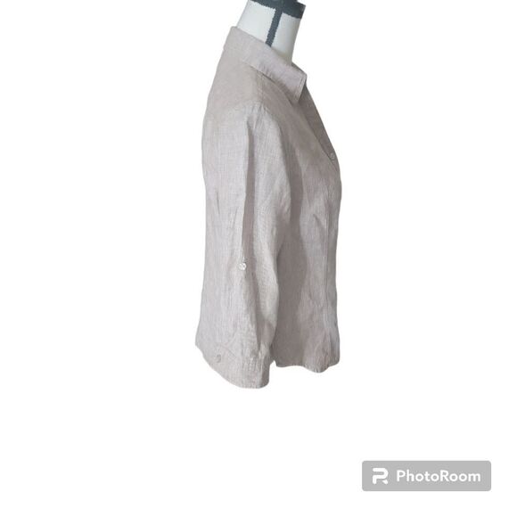 Fresh Produce 100% Linen Button Up Top. Size S. - Picture 3 of 8